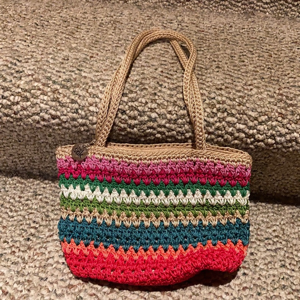 SAK small shoulder knitted purse